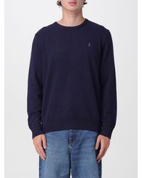 Polo Ralph Lauren - Wool Crewneck Jumper With Embroidered Pony Logo - Lyst