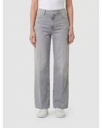 PAIGE - Cotton Denim Straight Jeans - Lyst