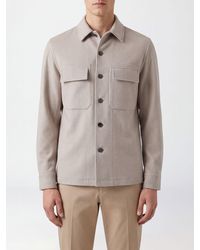 ZEGNA - Pure Cashmere Shirt Jacket With Patch Pockets And Classic Collar - Lyst
