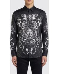 Philipp Plein - Cotton Casual Shirt With Logo Print - Lyst