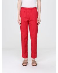 Semicouture - Romana Cotton Poplin Trousers - Lyst