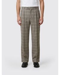 Valentino - Check Virgin Wool Trousers - Lyst