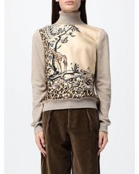 Etro - Jersey De Cuello Alto De Mezcla De Lana Y Cachemir Con Estampado Gráfico De Fauna - Lyst