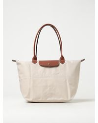 Longchamp - Le Pliage Original L Recycled Nylon And Leather Bag - Lyst