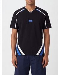 HUGO - Striped Crew Neck T-Shirt - Lyst