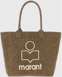 Isabel Marant - Yenky Flared Cotton Tote Bag With Contrast Logo - Lyst