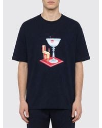 Drole de Monsieur - Printed Cotton T-Shirt - Lyst