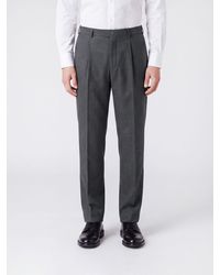 Briglia 1949 - Slim Fit Pleated Virgin Wool Tailored Trousers - Lyst