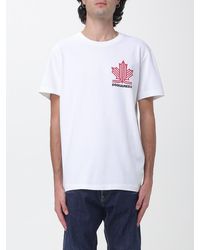 DSquared² - Cotton T-Shirt With A Contrast Logo And A Crew Neck Design - Lyst