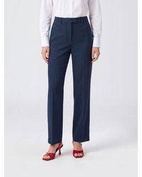 Vivetta - Straight-Leg Crêpe Trousers With Pleats And Off-Center Closure - Lyst