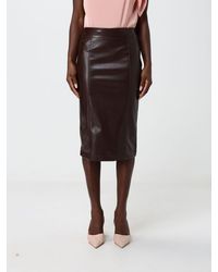 Hanita - High-Waisted Smooth Faux Leather Midi Pencil Skirt - Lyst