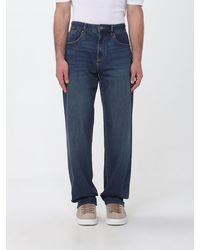 ARMANI EXCHANGE - Wide-Leg Cotton Denim Jeans With Mid-Rise Waist - Lyst