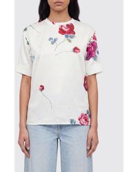 N°21 - Satin Top With Floral Print - Lyst