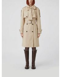 Burberry - Double-Breasted Cotton Blend Trench Coat - Lyst