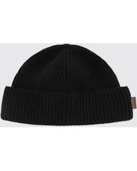 Ami Paris - Ribbed Wool Beanie With Turn-Up Brim And Ami De Cœur Logo Patch - Lyst