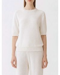 Fabiana Filippi - Cotton Crew Neck Sweater With Sequins - Lyst