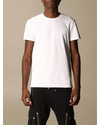 Balmain - Cotton T-shirt With Flocked Logo - Lyst