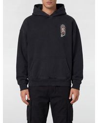 Rhude - Cotton Hoodie With Kangaroo Pocket And Contrasting Logo - Lyst