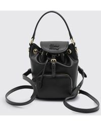 Miu Miu - Mini Leather Backpack With Logo - Lyst