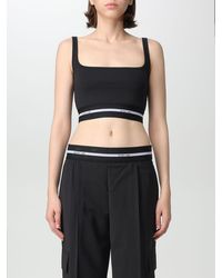 Helmut Lang - Top in cotone stretch - Lyst