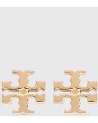 Tory Burch - Icon-Ohrstecker Aus Messing Mit Double-T-Monogramm-Logo - Lyst