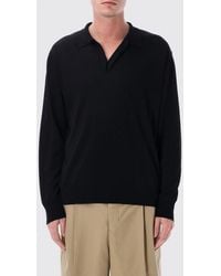 Roberto Collina - Long-Sleeved Cotton-Blend Knitted Polo Shirt - Lyst
