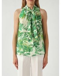 Maliparmi - Botanic Jungle Viscose Blouse - Lyst