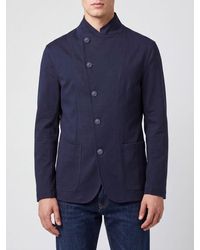 Emporio Armani - Slim Fit Double-Breasted Short Jacket - Lyst