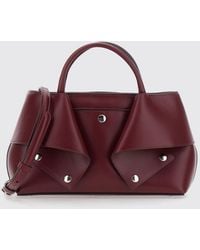 TOTEME - Smooth Leather Handbag With Double Handle And Removable Strap - Lyst