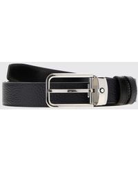 Montblanc - 3 Cm Adjustable Leather Belt With Pin Buckle - Lyst