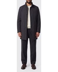 Moorer - Single-Breasted Waterproof Knee-Length Coat With High Collar - Lyst