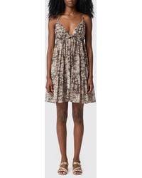 Pinko - Snake Print Muslin Mini Dress - Lyst