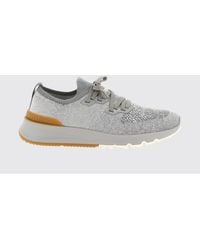Brunello Cucinelli - Crochet Cotton Knit Sneakers - Lyst