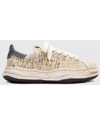 Maison Mihara Yasuhiro - Blakey Og Used Effect Printed Cotton Canvas Sneakers - Lyst