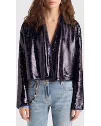 Momoní - Momon&Igrave Polyester Jacket With Sequins - Lyst