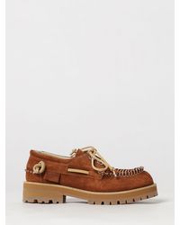 Moschino - Suede Boat Shoes With Embossed Logo - Lyst