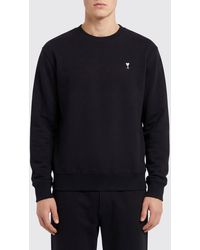 Ami Paris - Cotton Crew Neck Sweatshirt - Lyst