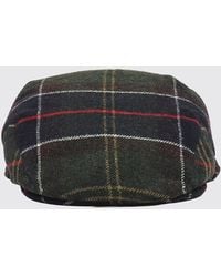 Barbour - Wool-Blend Tartan Pattern Flat Cap With Structured Visor - Lyst