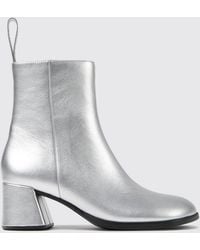 Camper - Kora Laminated Leather Mid-Heel Ankle Boots - Lyst