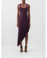Alaïa - Asymmetric Jersey Dress - Lyst
