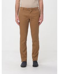 Mason's - Stretch Cotton And Linen Slim Fit Trousers - Lyst