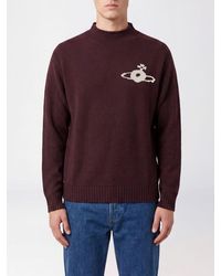 Vivienne Westwood - Pure Wool Turtleneck Jumper With Orb Logo Embroidered On The Chest - Lyst