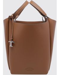 Tod's - Hammered Leather Bucket Bag With Double Handle And Charm - Lyst
