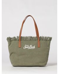 MC2 Saint Barth - Cotton Bag With Embroidered Logo - Lyst