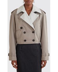 The Attico - Double-Breasted Cotton Blend Trench Coat - Lyst