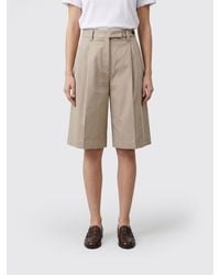 Brunello Cucinelli - Cotton And Linen Tailored Shorts - Lyst