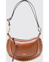 Isabel Marant - Oskan Moon Smooth Leather Crossbody Bag With Studs - Lyst