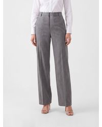 MM6 by Maison Margiela - Wide Leg Virgin Wool Tailored Trousers - Lyst
