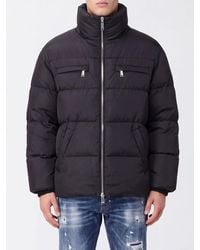 DSquared² - Quilted And Padded Nylon Puffer Jacket With High Neck - Lyst
