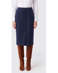 Pinko - High-Waisted Midi Pencil Skirt - Lyst